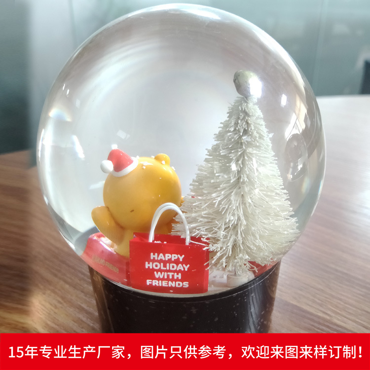 創(chuàng)意圣誕節(jié)樹(shù)脂水球玻璃雪花球禮物節(jié)日禮品擺件定制加工創(chuàng)意禮品