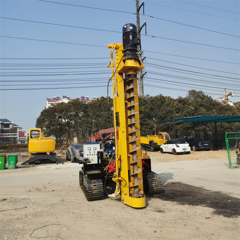 履帶式光伏電打樁機全地形光伏鉆孔機 光伏電纜打樁機
