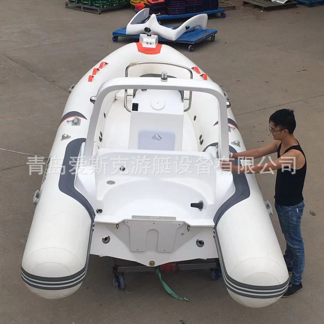 5.8m 沖鋒舟 救生救援艇 玻璃鋼底殼充氣船 釣魚艇