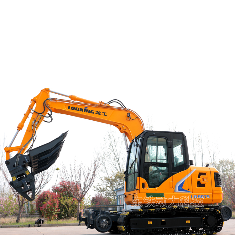 挖掘機屬具 液壓軌枕鋪設(shè)機 鐵路軌道抽換機 360度旋轉(zhuǎn)抓枕機