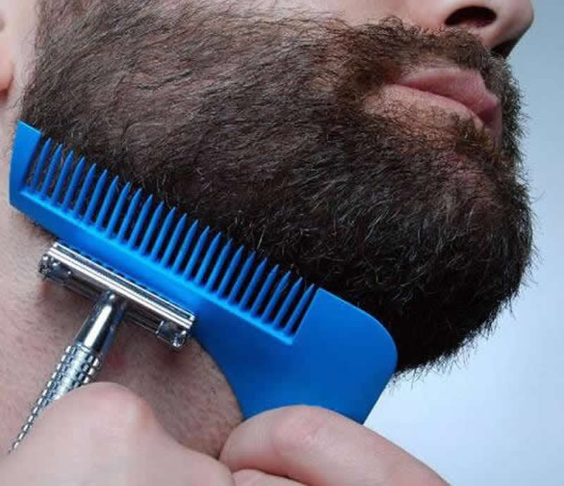 跨境電商 現(xiàn)貨1號胡子造型模板梳 直角梳 Beard Tool 促銷禮品
