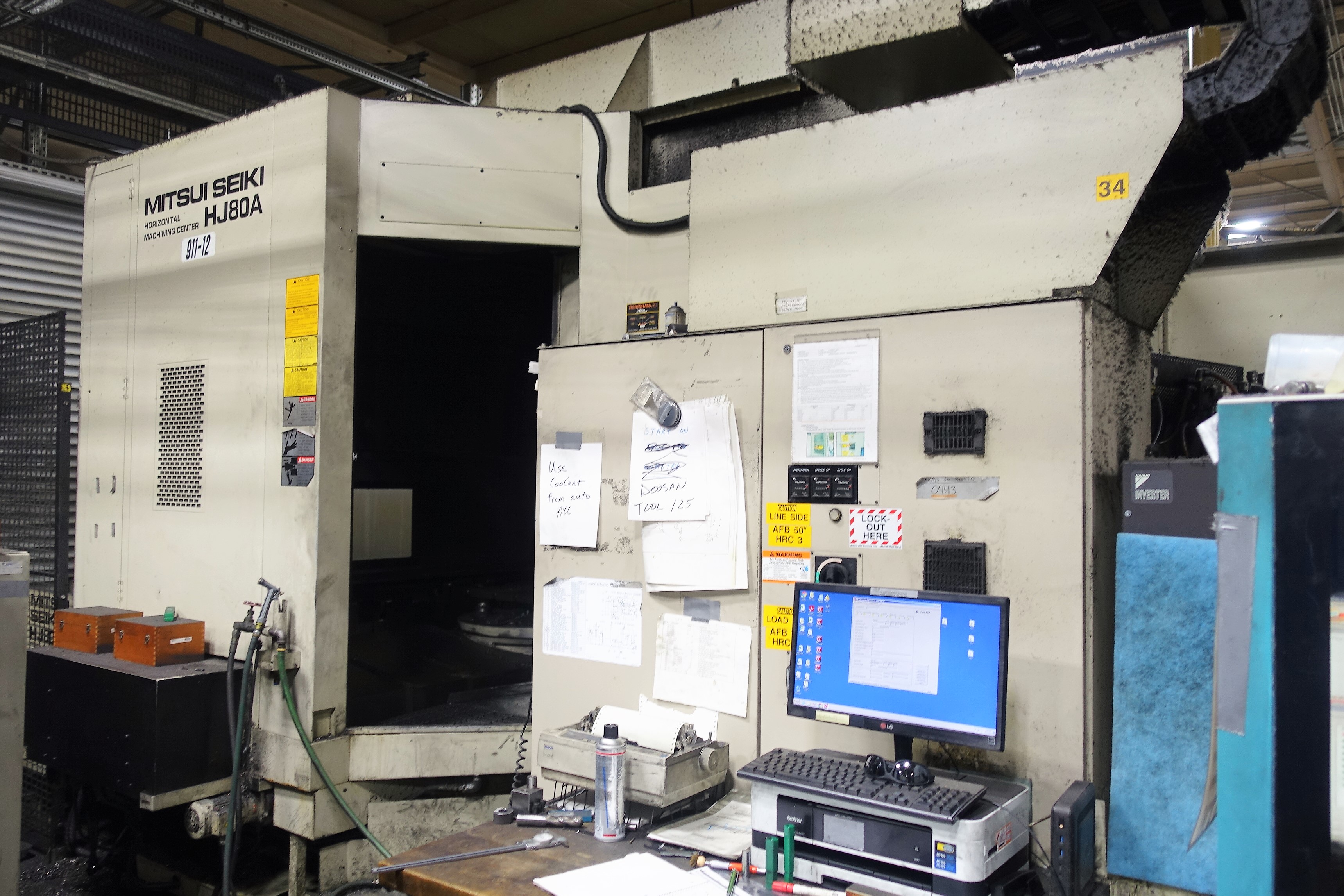 二手三井精機4軸數(shù)控臥式加工中心HJ80A CNC 三井精機800數(shù)控臥式加工中心