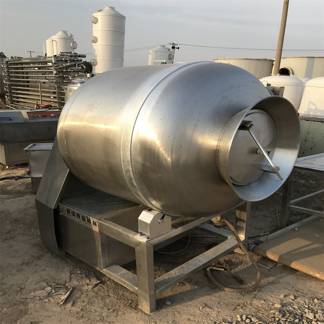 二手1200升真空滾揉機(jī) 雞柳腌制入味腌肉機(jī) 全自動鮮肉腌制滾揉機(jī)真空腌制滾揉機(jī)