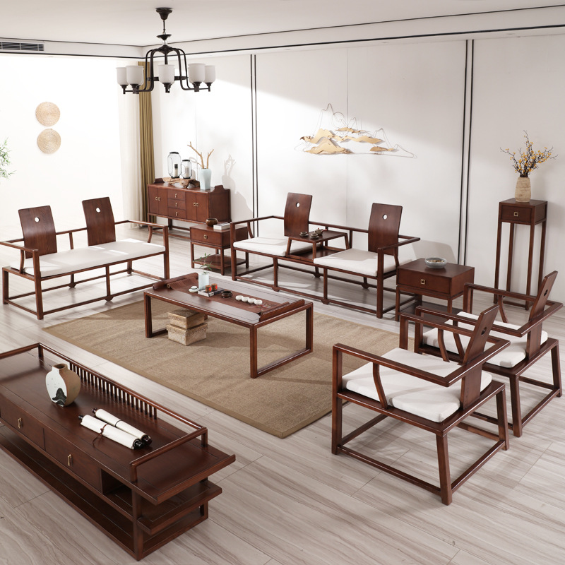 浙江金華黑胡桃木家具廠家，黑胡桃沙發(fā)-黑胡桃書桌-古月工藝