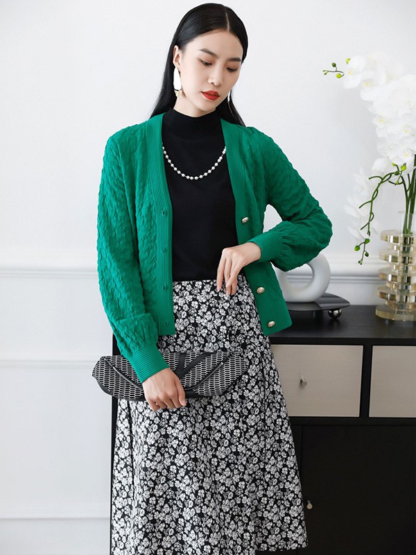 22新款秋裝長袖短款連衣裙 品牌卡芙芮2022秋品牌折扣女裝庫存一手貨源