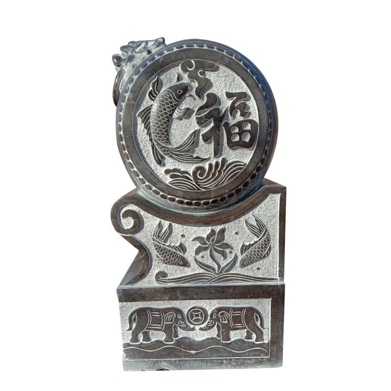 石雕抱鼓門墩 可定制福魚石鼓擺件 抱鼓門墩定制