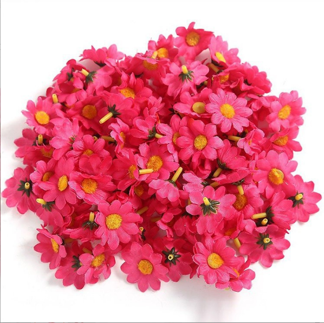 天津4cm兩層小菊花 太陽花 向日葵仿真花價格 菊花花頭 北京小雛菊仿真花批發(fā)價格