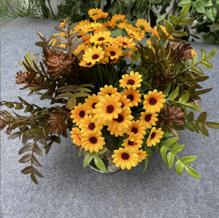 天津小太陽花仿真花廠家批發(fā) 向日葵婚慶婚禮拍攝道具家居墻面裝飾擺件