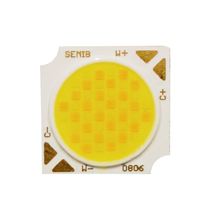 13105    1313外形10.5發(fā)光面四焊盤雙色COB光源3W7W8W12W