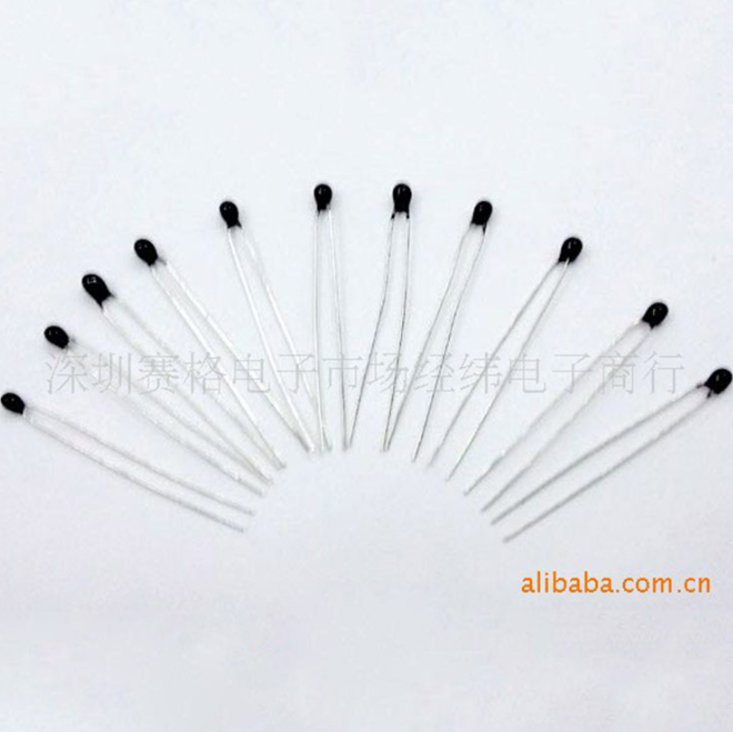 廠家供應(yīng)NTC 環(huán)氧封裝點滴狀熱敏電阻 mf52 mf5a-2小黑頭型