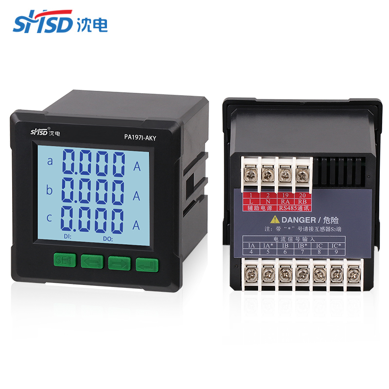PA197I-AKY三相交流液晶電流表RS485通訊