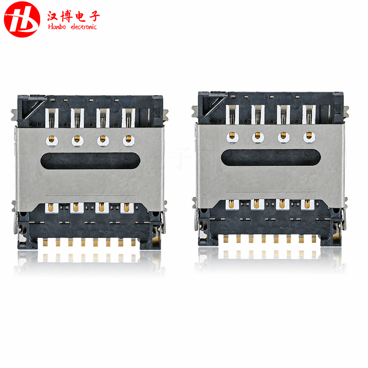 micro SIM 8Pin 翻蓋式卡座 8P   SIM卡 漢博電子 HANBO SNO-1340