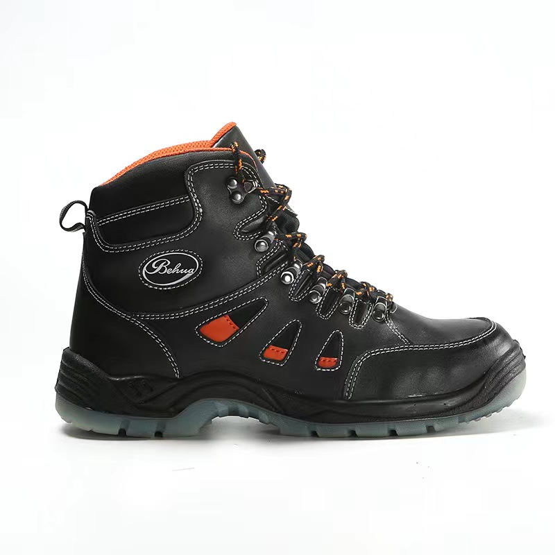 廠家貨源BS17037新款鋼包頭工作鞋 防砸防刺穿勞保鞋 防水防滑安全鞋 鋼包頭工作防護鞋