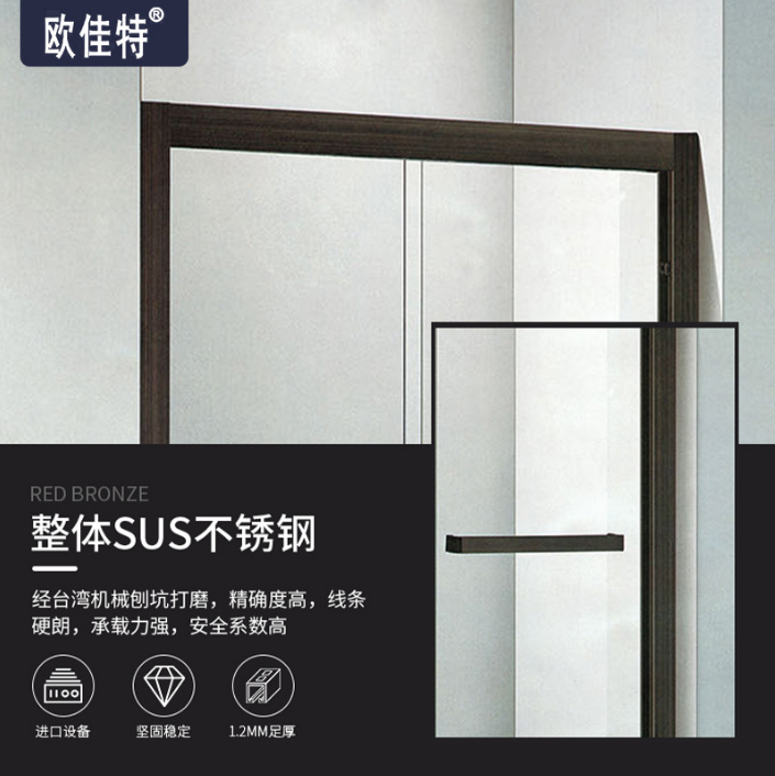 佛山不銹鋼整體淋浴房定制 一字型整體衛(wèi)浴簡(jiǎn)約浴室屏風(fēng)玻璃淋浴房隔斷廠家