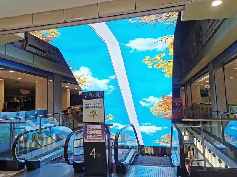 酒店客廳藍(lán)色白云天花 uv軟膜天花防水燈箱  酒店軟膜天花