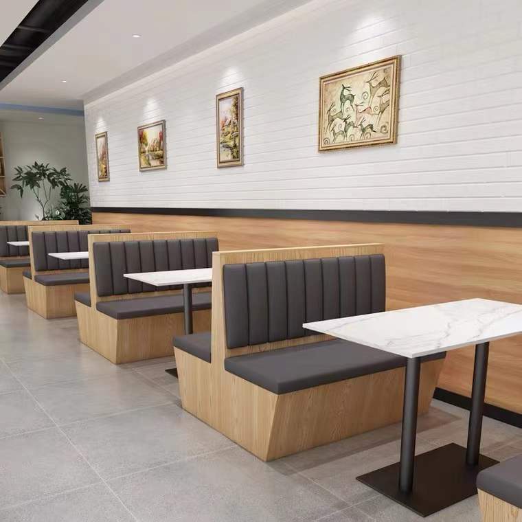 溫州卡座沙發(fā) 卡座沙發(fā)餐廳桌椅組合 2024新款 一手廠家