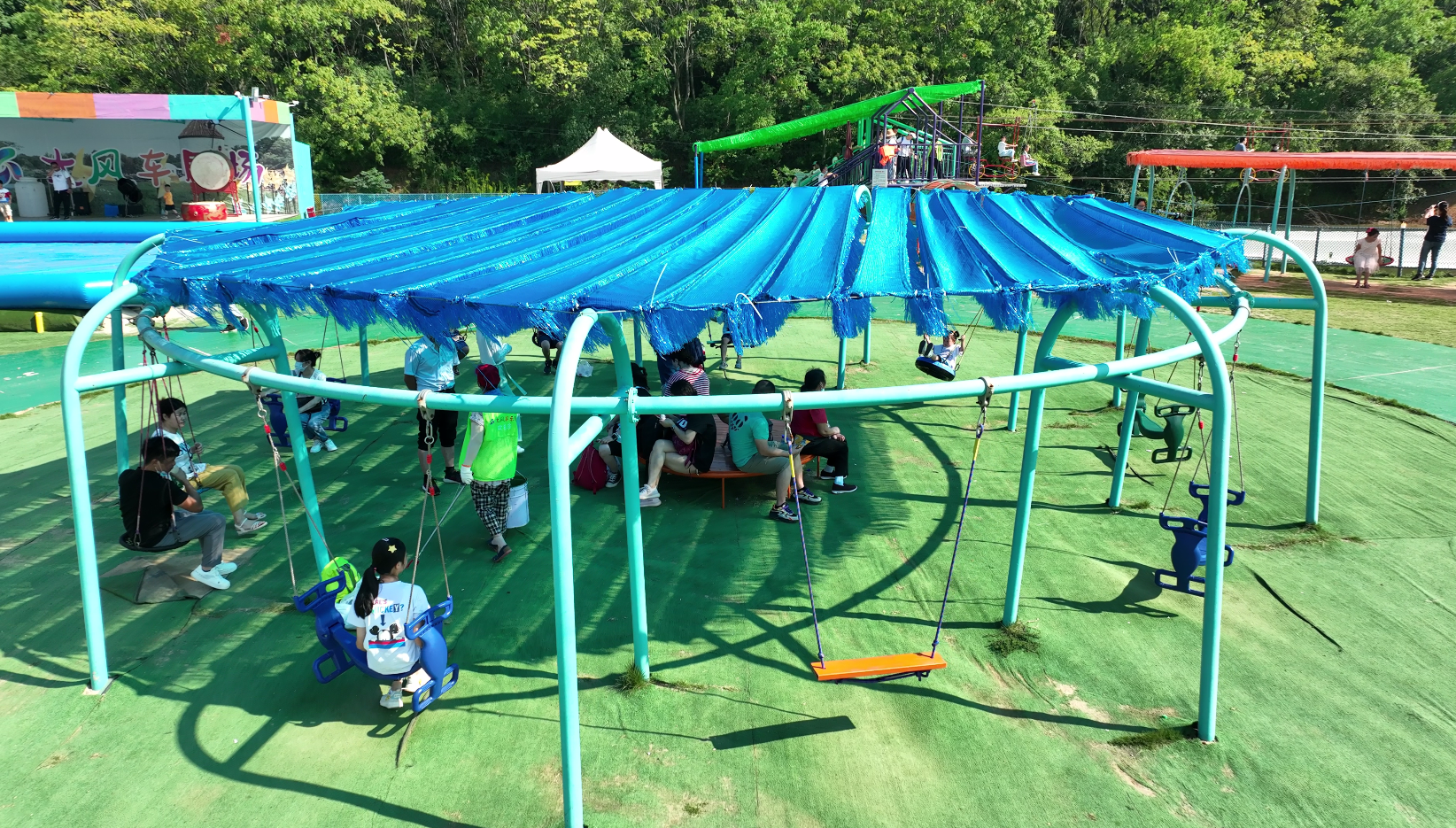 廣場秋千 圓形秋千  戶外無動力公園廣場