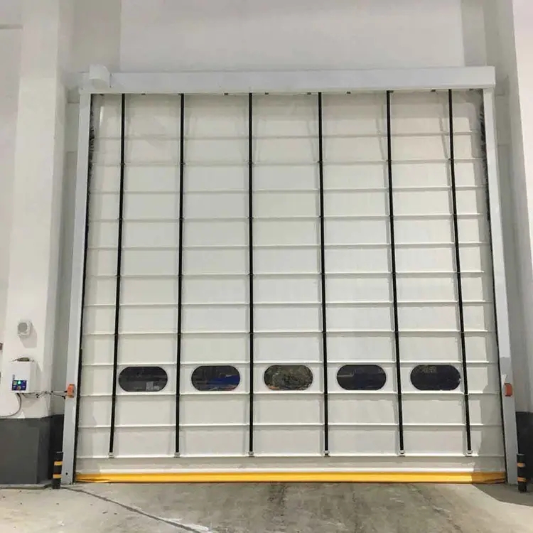 工業(yè)堆積門成都廠房軟簾門背帶式快速卷簾門水泥廠防塵大門PVC卷閘門定制