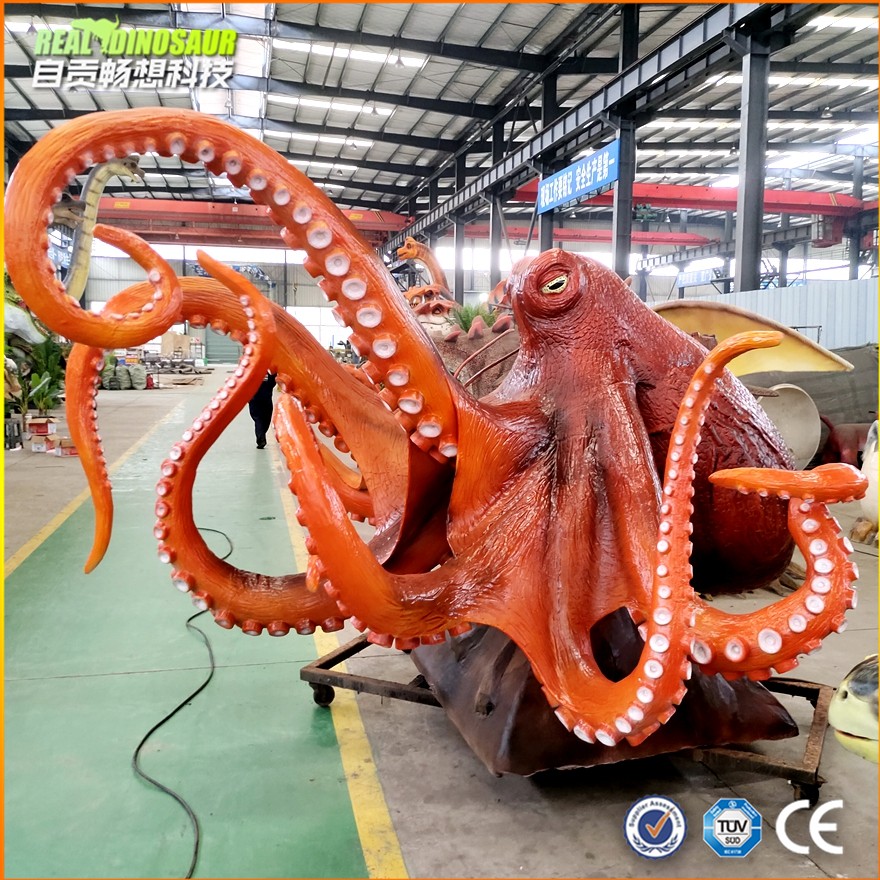 大型仿生動(dòng)物仿真魷魚電動(dòng)模型景區(qū)主題公園海洋館科普展覽