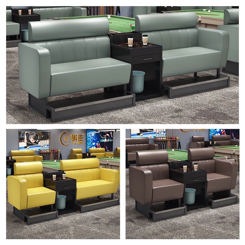 臺球沙發(fā)椅臺球廳觀球椅高端球廳比賽看球椅休閑沙發(fā)休息桌椅
