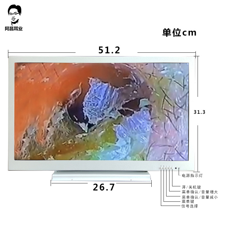 21.5寸可視采耳設(shè)備高清顯示器街道戶外野外演示軟管鏡檢查儀器