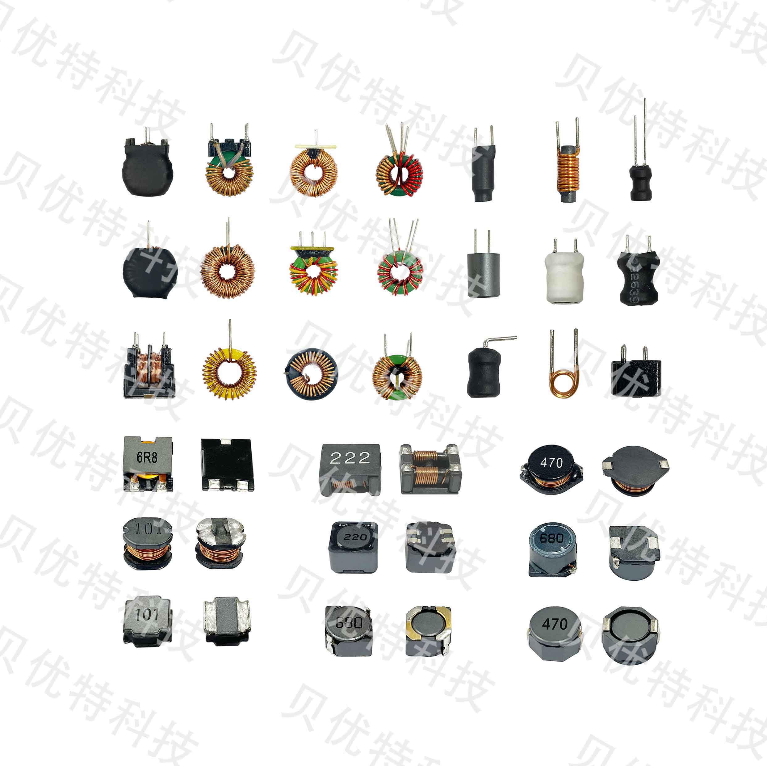 臥式插件工字電感BTPK0608-221K黑色套管電感線圈