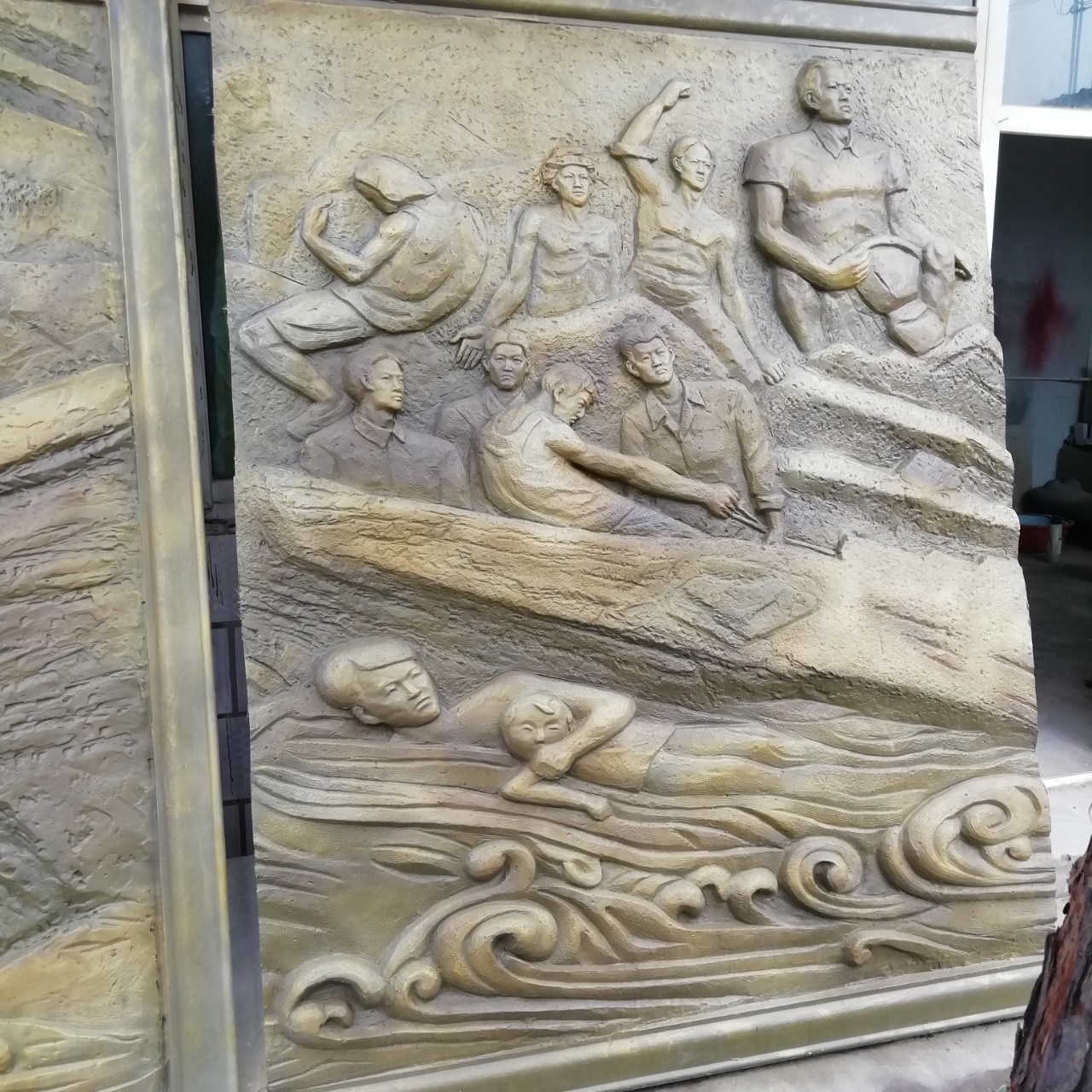 玻璃鋼仿銅浮雕大型浮雕人物浮雕博物館學(xué)校室外