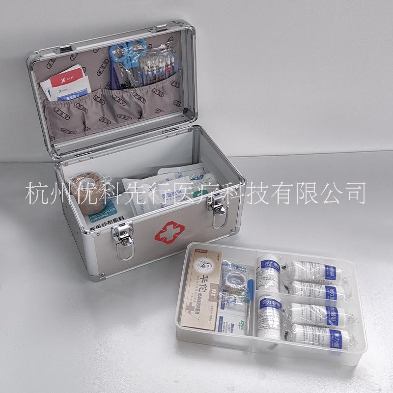 優(yōu)科先行急救箱鋁合金醫(yī)藥箱家用全套戶外工地藥品收納箱YK-L001 小型急救箱