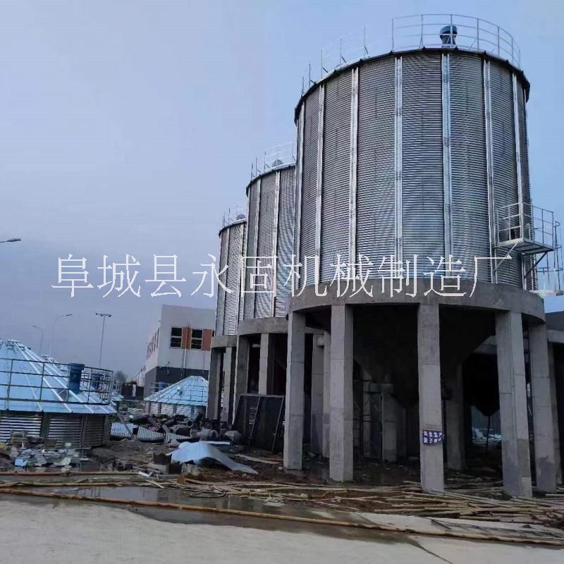 防腐儲罐  室外風(fēng)干倉 自動(dòng)化料塔 鍍鋅板玉米鋼板倉