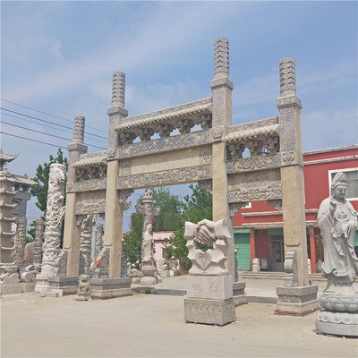 牌坊石雕 石牌樓 石雕牌樓雕刻鄉(xiāng)鎮(zhèn)景觀標(biāo)志