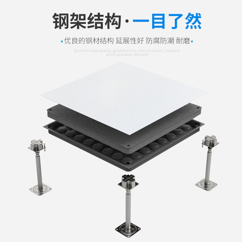 全鋼陶瓷白聚晶防靜電地板