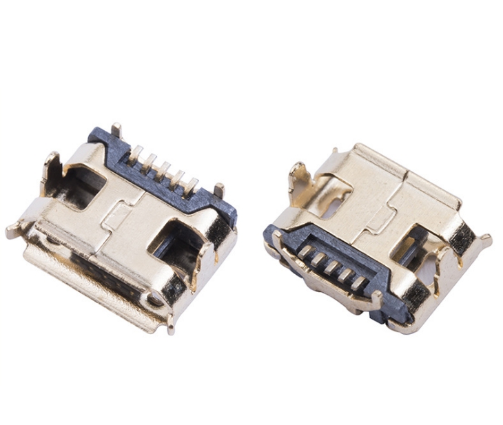 MICRO USB 5P母座 B型邁克連接器 DIP四腳插板7.2腳高1.2