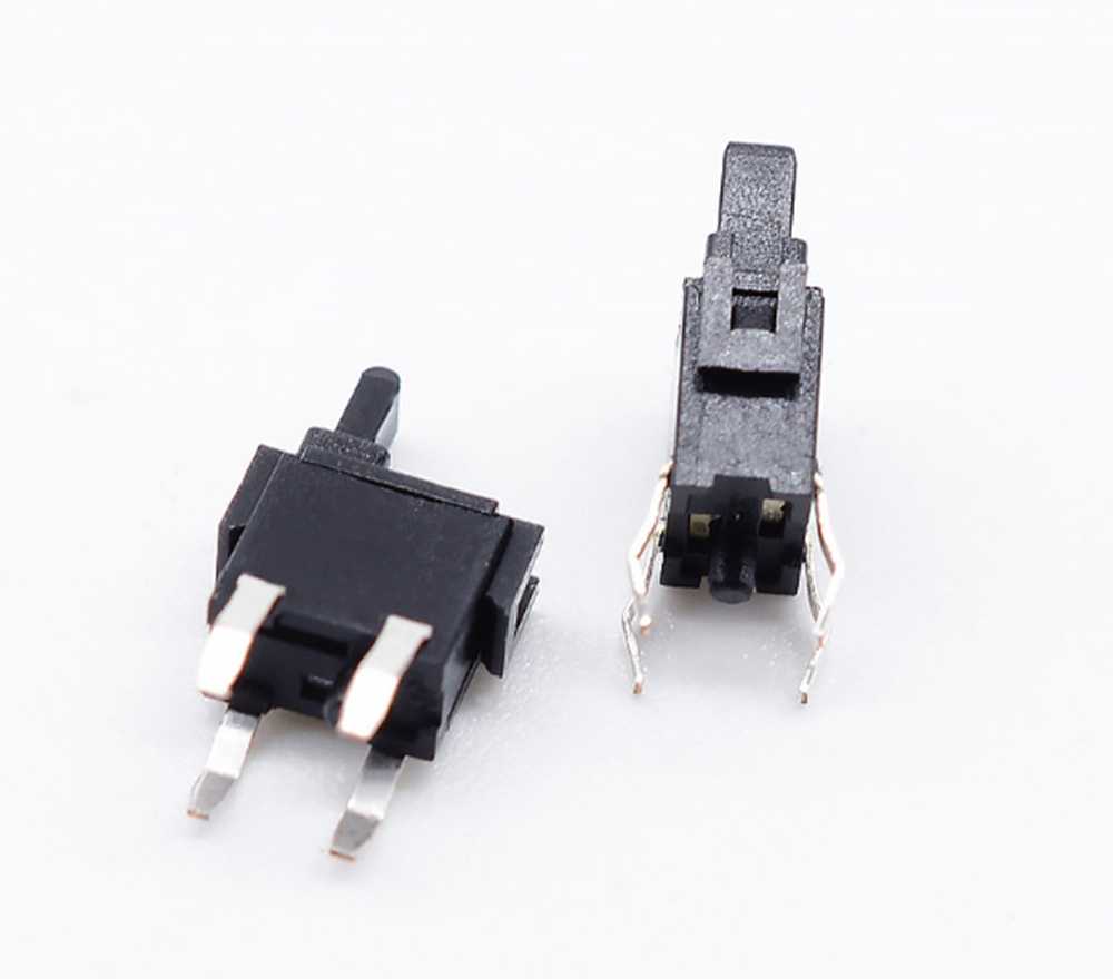 四腳立式插件 180度點(diǎn)動輕觸開關(guān) 8.5mm長 輕克力限位按鍵開關(guān)