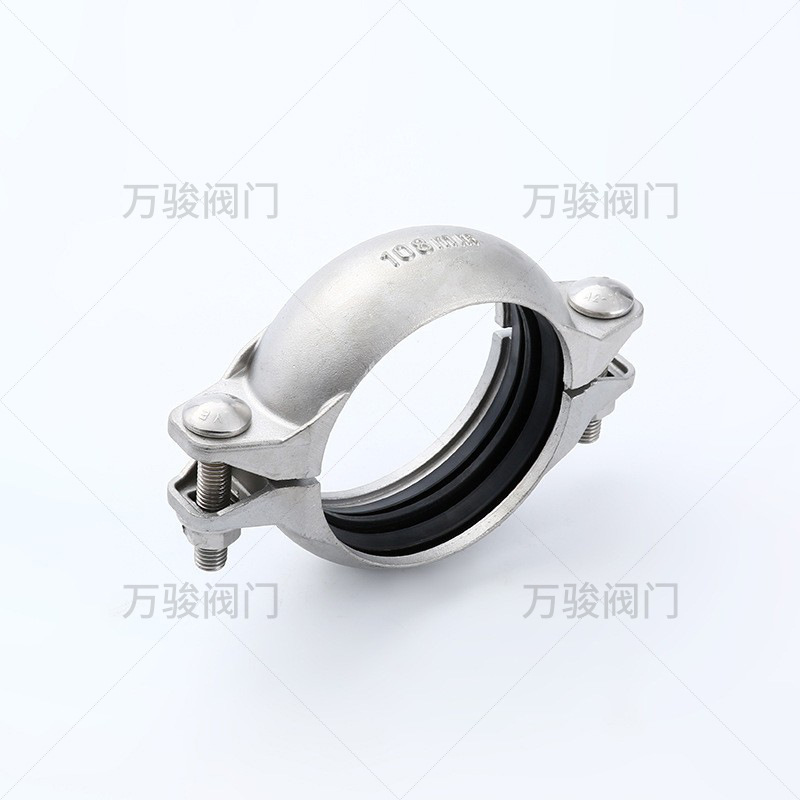 新款供水乙丙膠拷貝林304管道快速連接不銹鋼316L溝槽卡箍 供應(yīng)溝槽卡箍?jī)r(jià)格  溝槽卡箍廠商