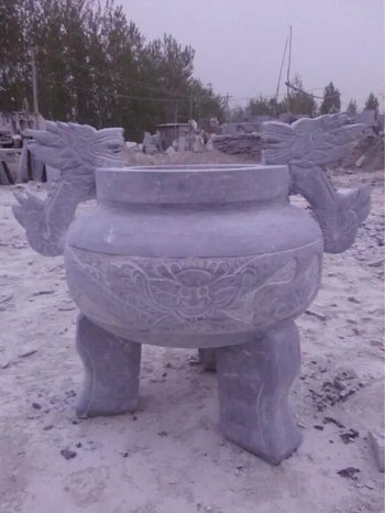 青石石鼎 青石香臺 青石香爐 石雕香爐