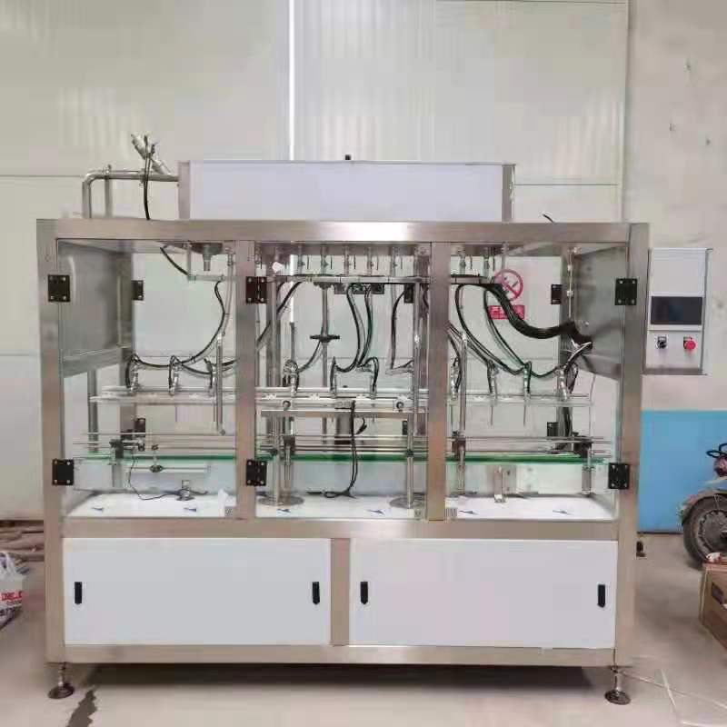 上海全自動直線式自流灌裝機  直線自流式灌裝機  液體醬料灌裝設(shè)備 福順包裝
