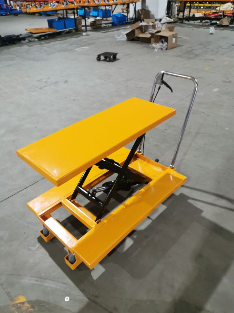 手動(dòng)液壓搬運(yùn)車 小型升降平臺(tái)車 腳踏升降機(jī) 廠家非標(biāo)定制平臺(tái)車