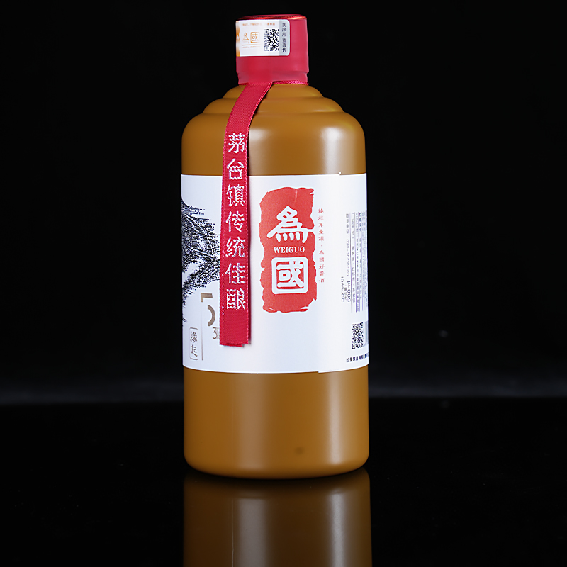 為國緣起酒，醬香濃郁，醇和綿柔，回甘回甜