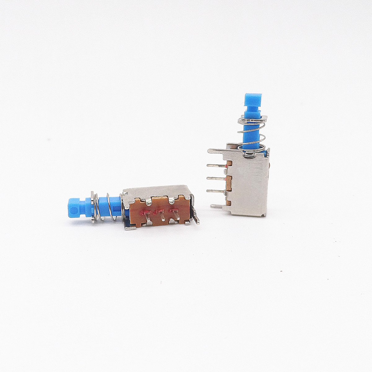 自鎖開關(guān)PS12E05藍柄無鎖按鍵開關(guān)微動開關(guān)連通電源