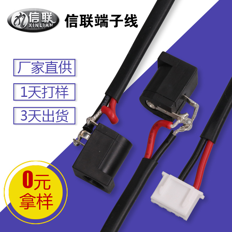東莞定做dc插頭連接線束 電動(dòng)牙刷充電頭線材 DC5521充電口線