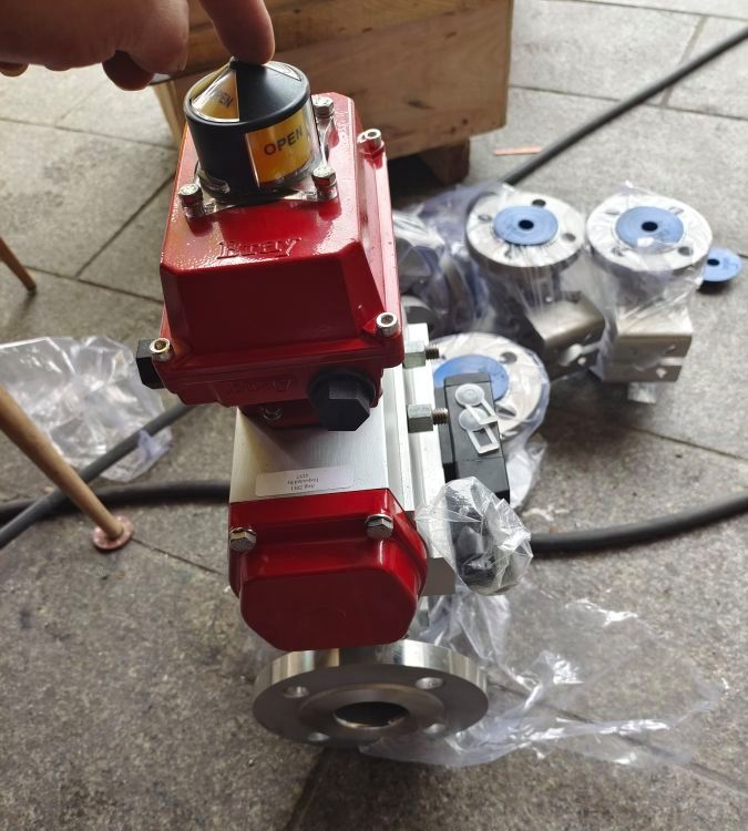 RS11不銹鋼氣動法蘭球閥，博雷氣動閥門，電動閥