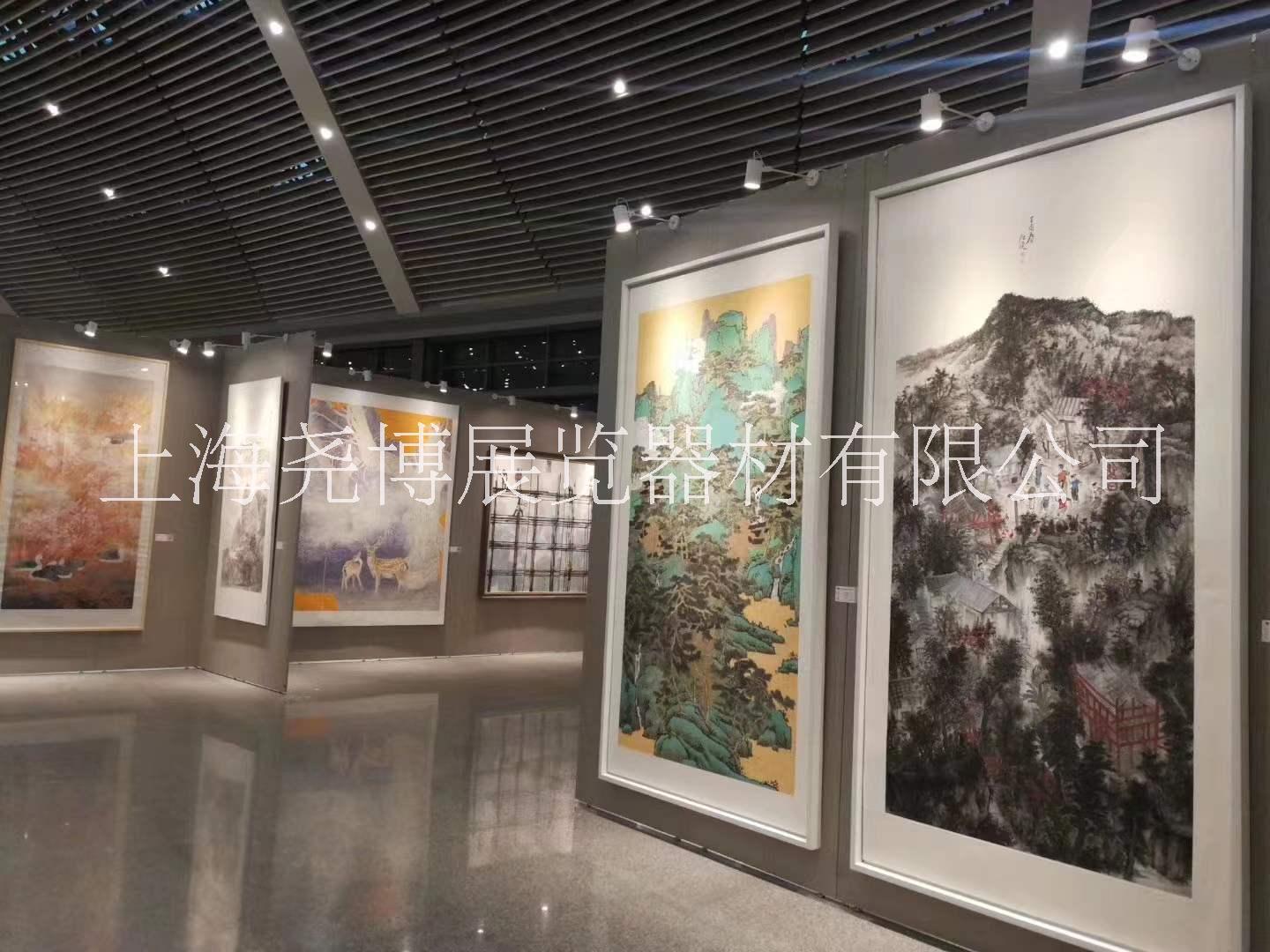 供應(yīng)上海無縫展板出租，無縫板租賃，無縫藝術(shù)展墻，掛畫展墻安裝 無縫書畫展板