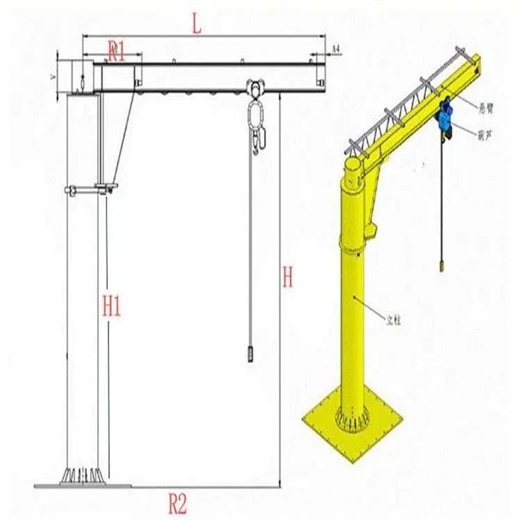 廠家*電動懸臂吊 立柱式旋臂小型起重設(shè)備 可360度旋轉(zhuǎn)  佛山懸臂吊廠家
