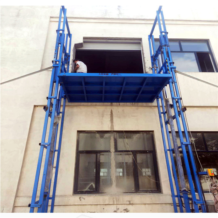 1噸臺(tái)面2米導(dǎo)軌液壓貨梯升降機(jī)-自來水廠3噸單梁懸掛行吊晟礦