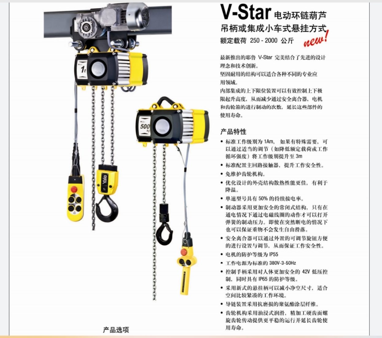 Yale V-Star電動環(huán)鏈葫蘆