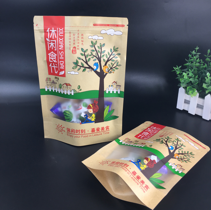 牛皮紙休閑食品自立自封開(kāi)窗袋報(bào)價(jià)_公司_銷售_聯(lián)系電話【潮州市潮安區(qū)金石恒星包裝廠】