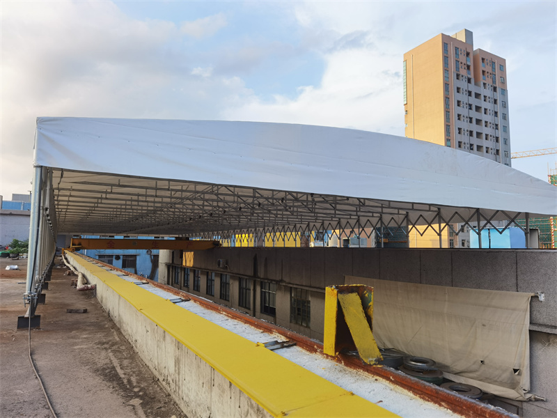 東莞戶外移動推拉雨棚 電動遮陽棚定制廠家