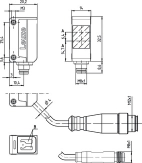 上海   勞易測(cè)PRK5/4P-M8 50117706  帶偏振光片鏡的鏡反射型光電傳感器