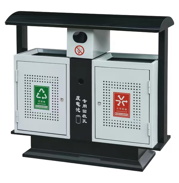 不銹鋼垃圾桶 戶外不銹鋼垃圾桶 兩分類環(huán)保垃圾箱