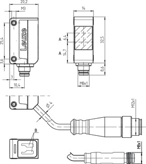 上海勞易測(cè)KD S-M12-5A-P1-020 50133859 連接電纜